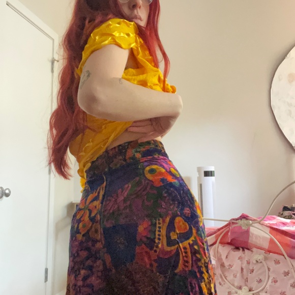 Vintage 1970s Velvet Hostess Pants - Picture 3 of 10